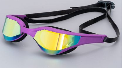 Blue Magic Mirror Gold — Custom Fit Swim Goggles
